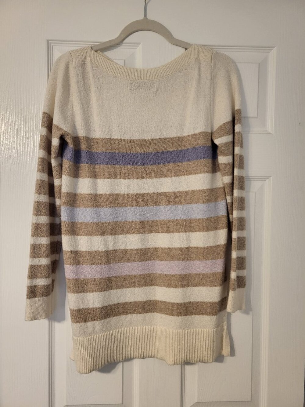 Loft Tunic Striped Boatneck Sweater